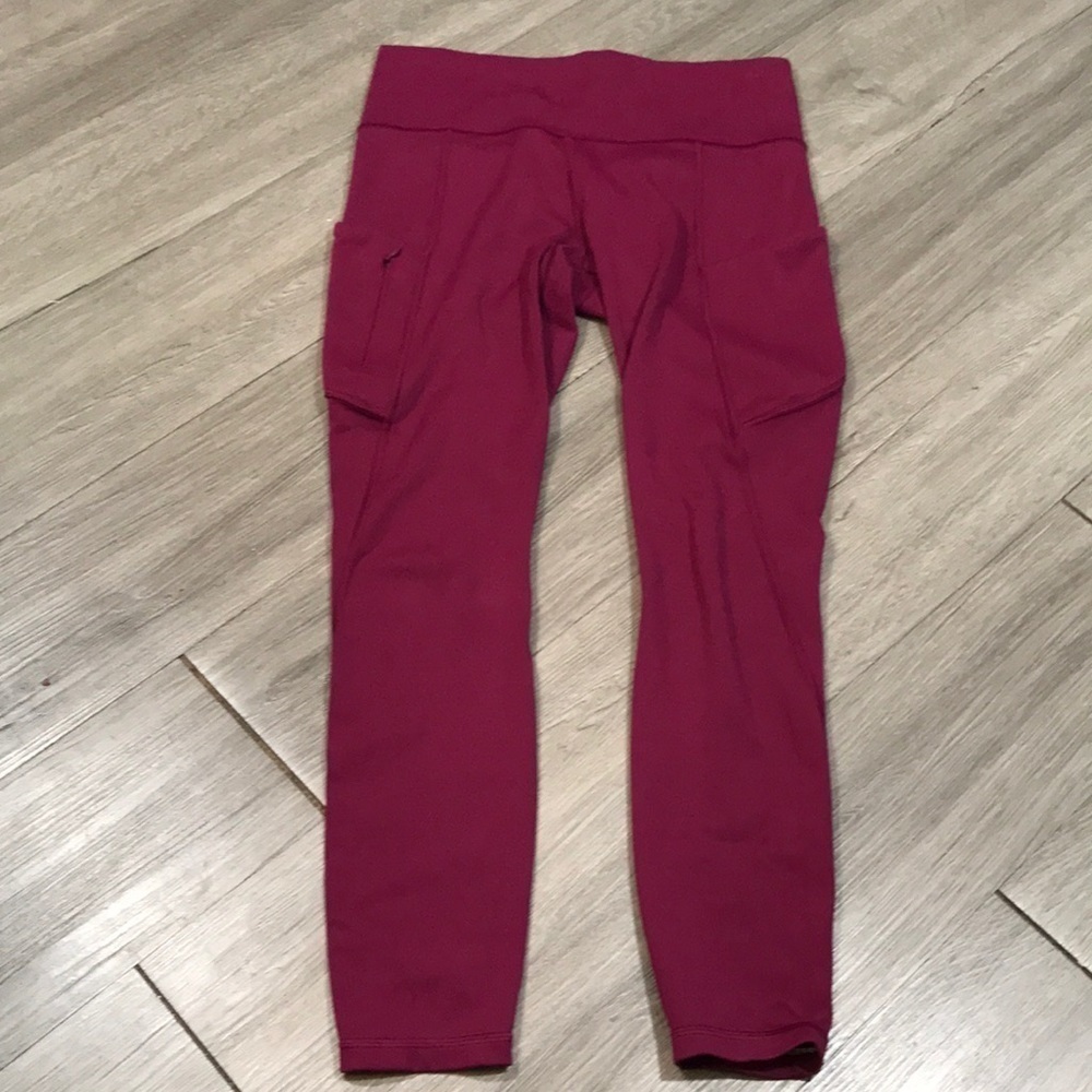 Athleta “All In 7/8 Tight” Burgundy Leggings size S
